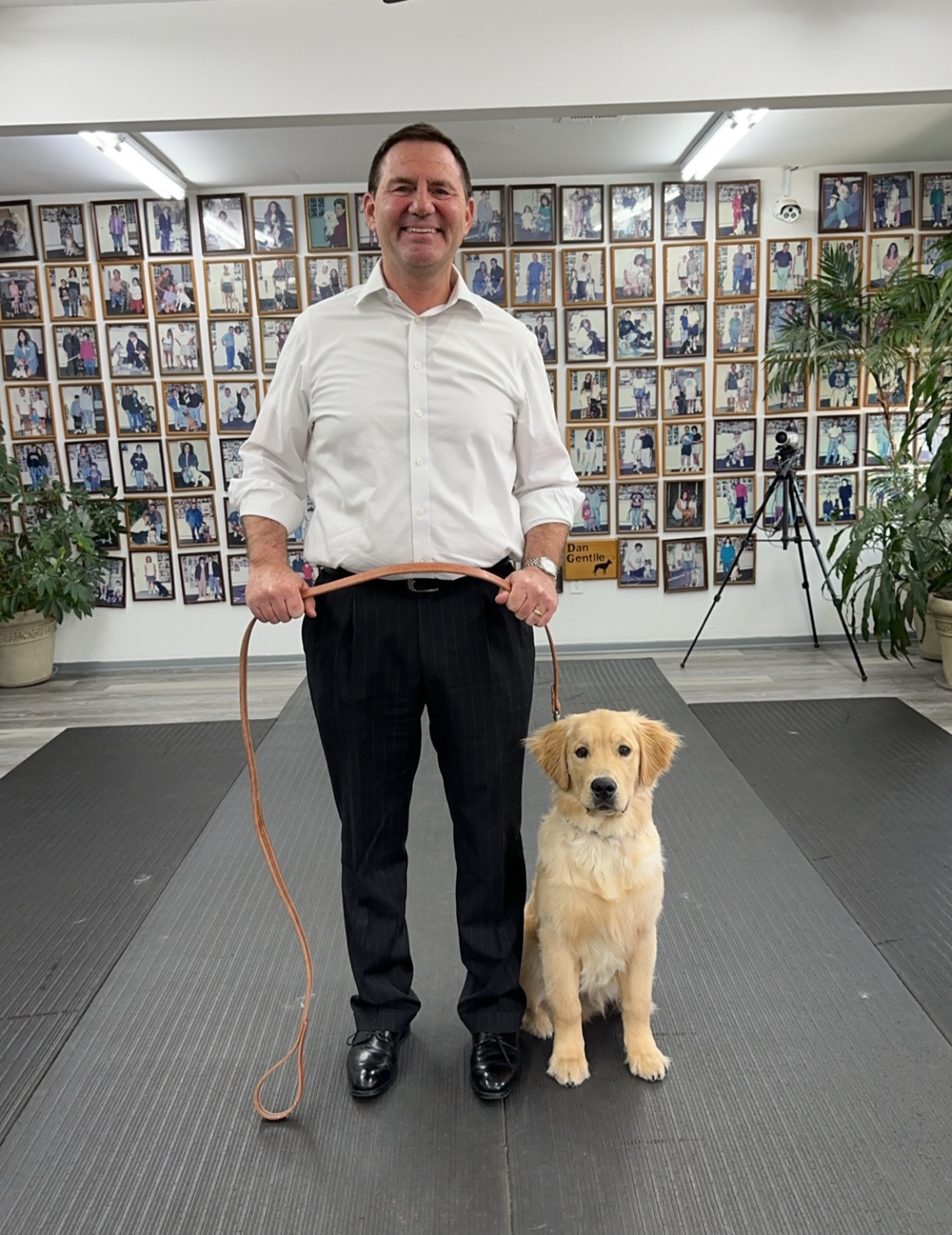 Testimonials 10 - Client with obedient dog after completing training at Dan Gentile