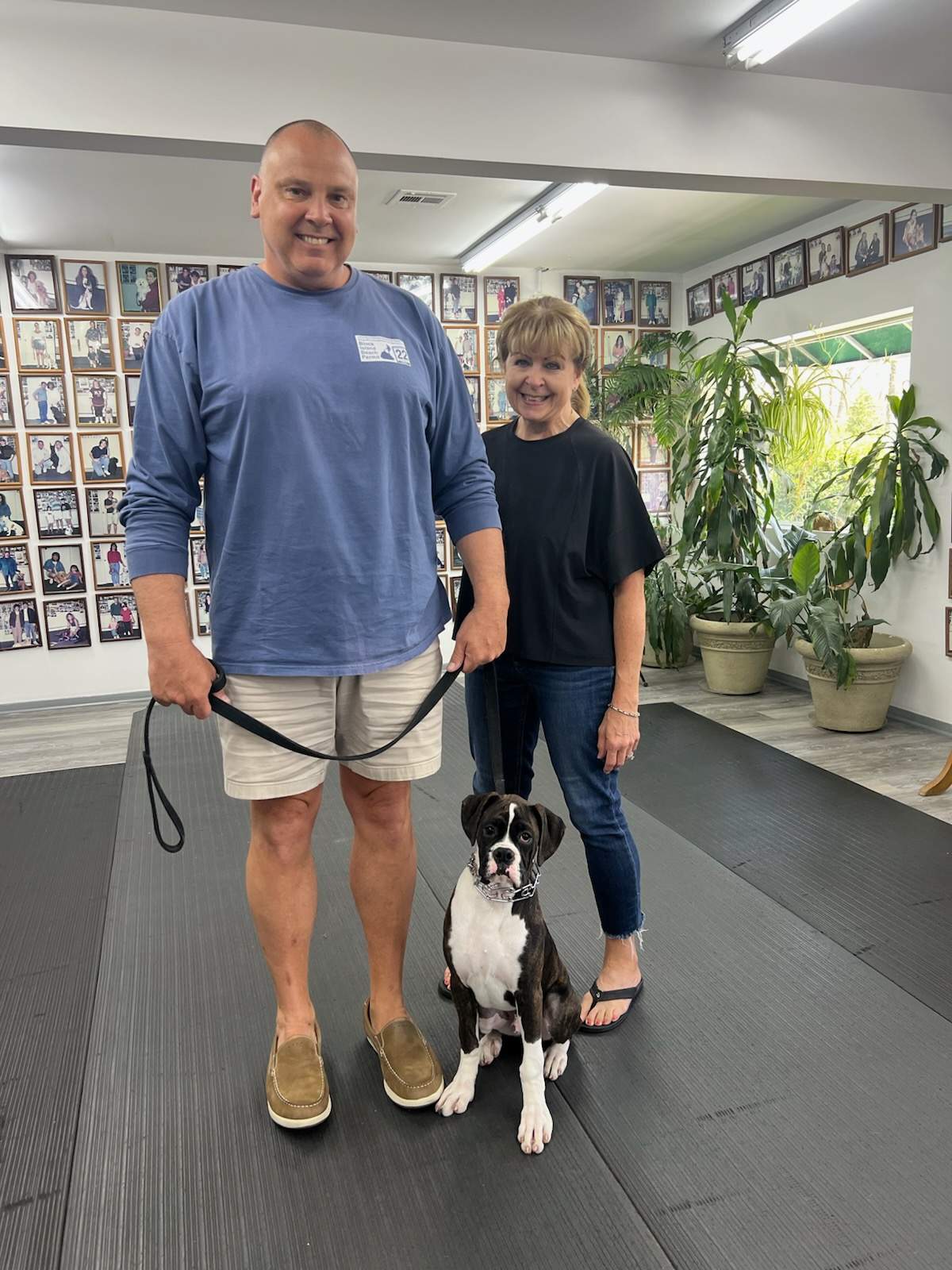 Testimonials 17 - Happy client with obedient dog at Dan Gentile center