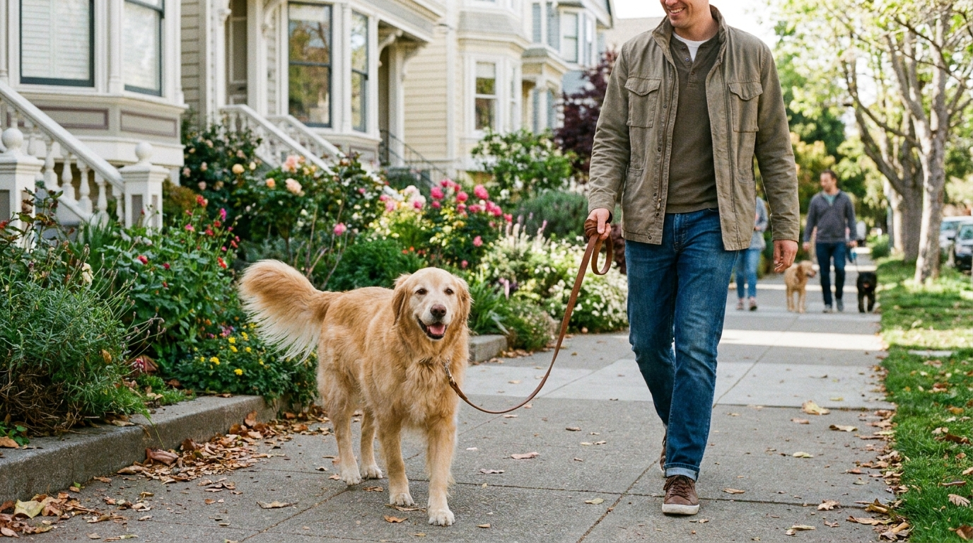 leadership-based dog training session replacing dominance methods