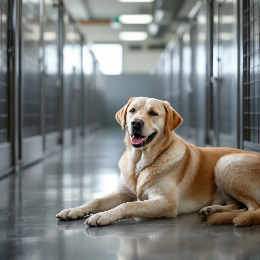Dog Training Stay Away Camp: What It Really Is and Why NJ Dog Owners Choose It 3 - dog training stay away camp Dog resting comfortably in a clean climate controlled boarding facility during a dog training stay away camp program